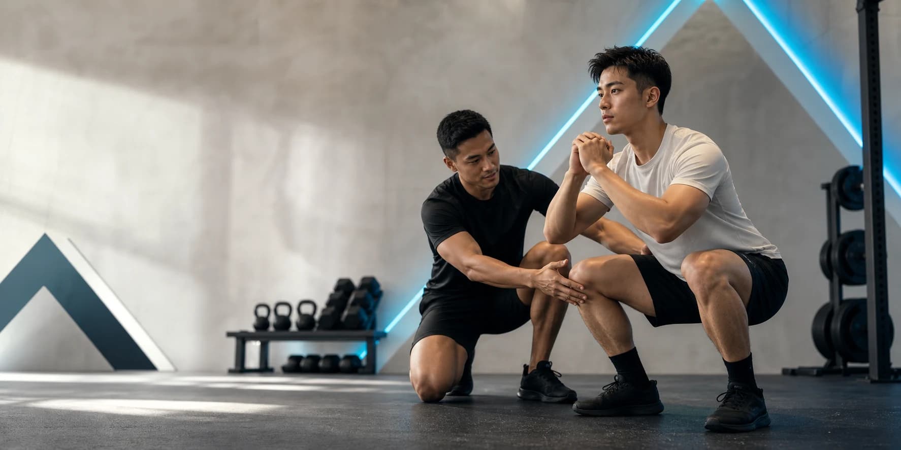 Project Peak personal coach guiding an athlete
